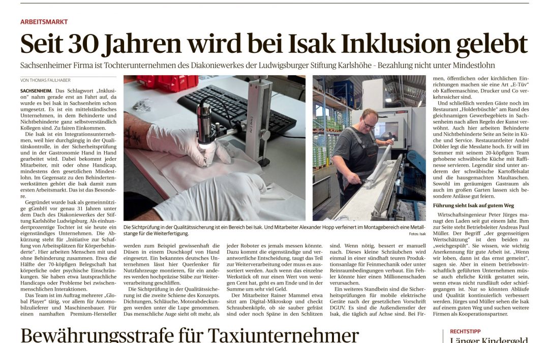 Bericht über die ISAK gGmbH