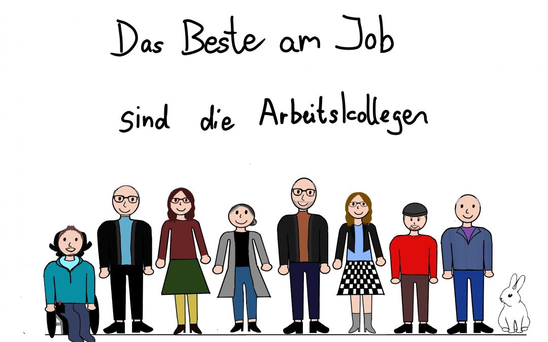 Zeichnung der SB-Kom-Mitarbeitenden durch unsere FSJlerin Julia