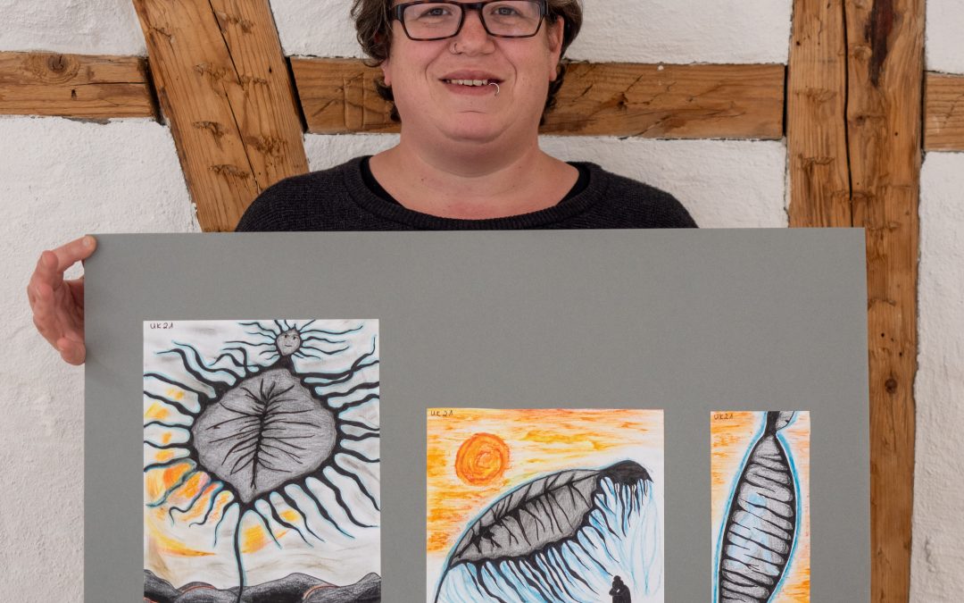 Eine Künstlerin, die der Karlshöhe danke sagt