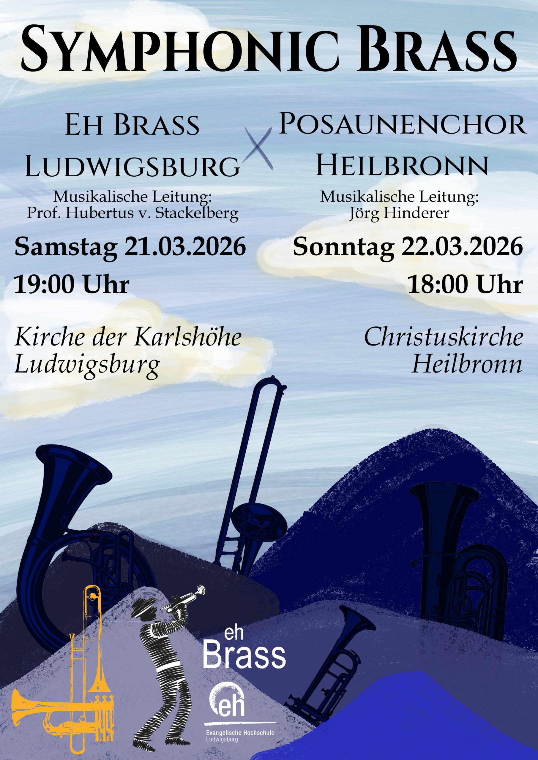 Das Bild zeigt das Plakat vom Symphonic Brass, mit den selben Infos wie oben im Text.